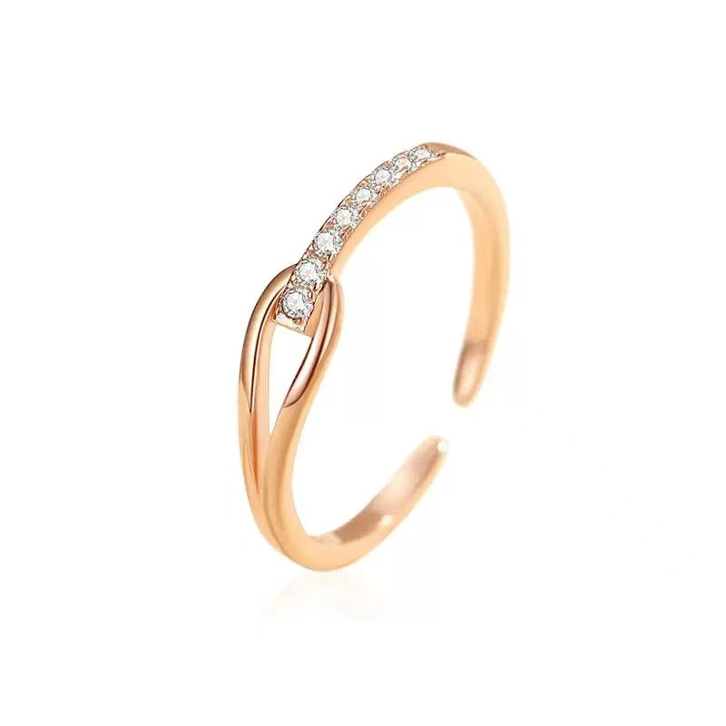 Open Design Simple Style Ring Set with High quality Zircon