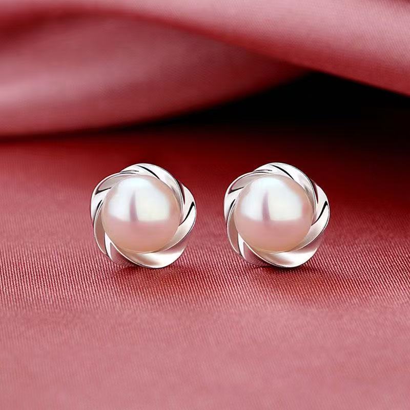 Natural Freshwater Pearls S925 Sterling Silver Earrings