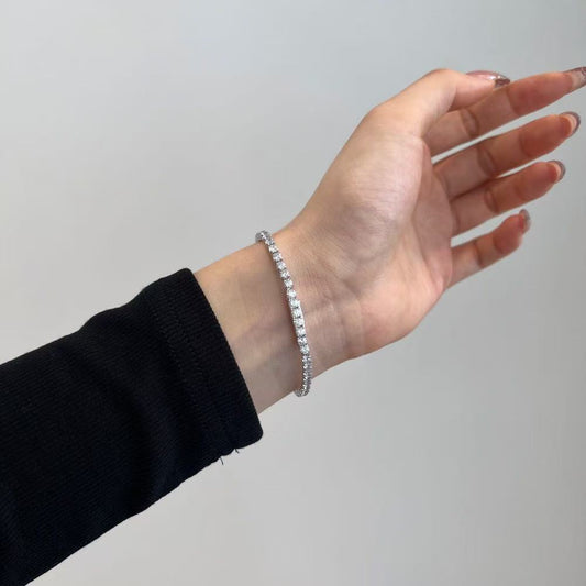 S925 Sterling Silver Full Set with Premium Zircon Bracelet