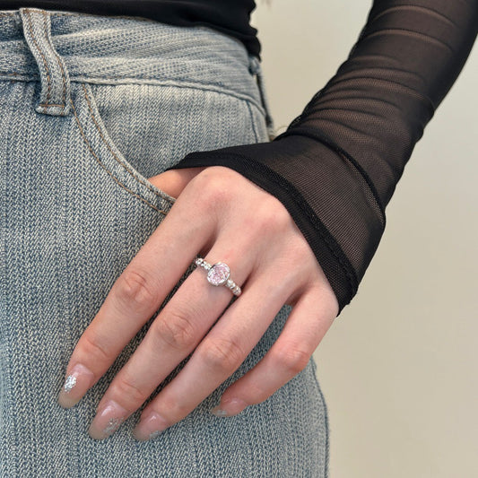 Pink Silver Ring Collection