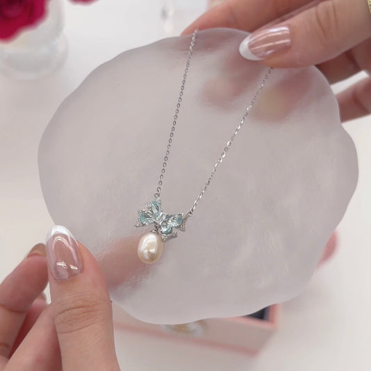 Butterfly Pearl Necklace