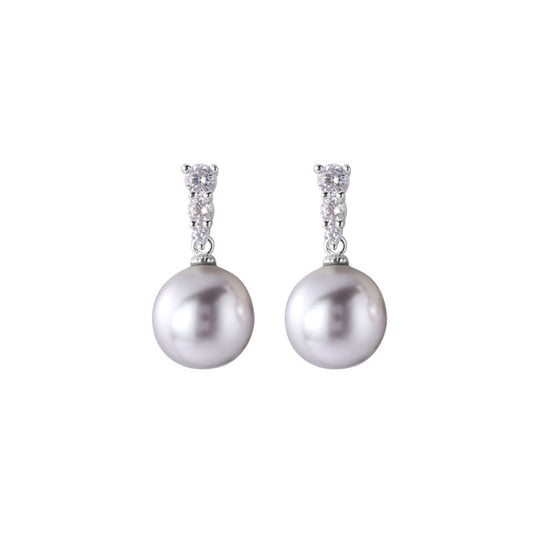 Diamond Pearl Ear studs