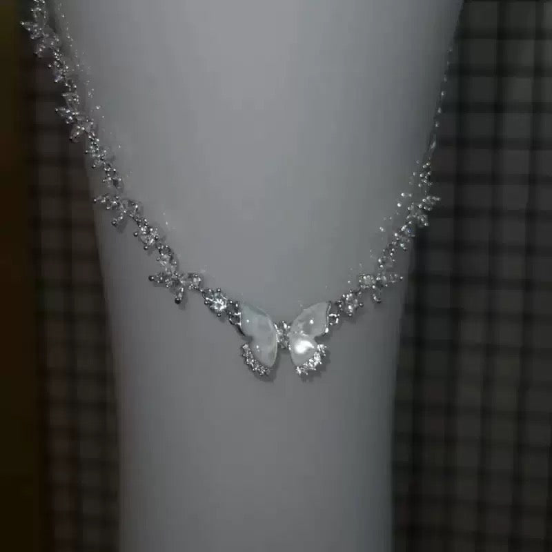 Mother-of-Pearl Butterfly Jewelry Set