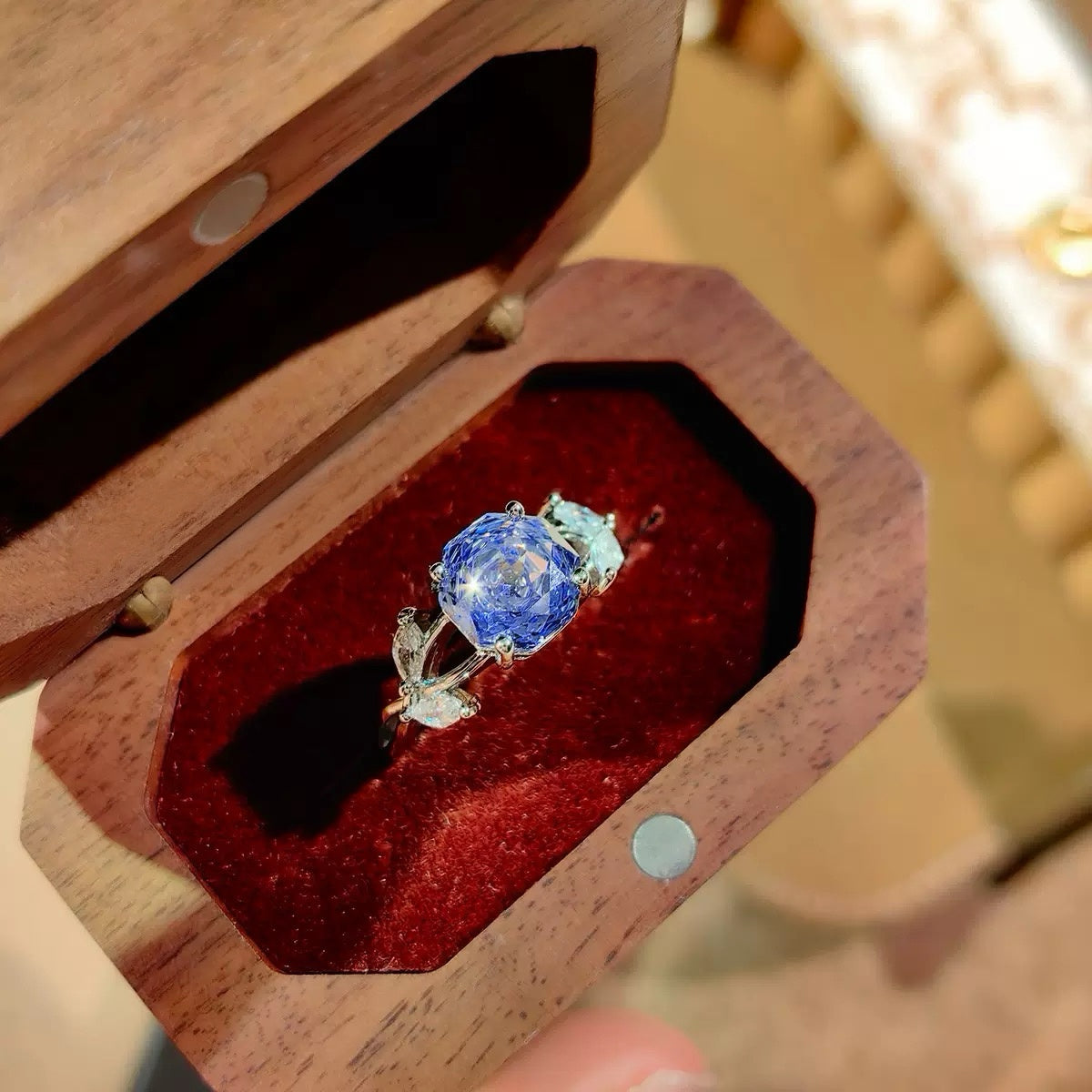 Octagon Diamond Rose Jewelry Set