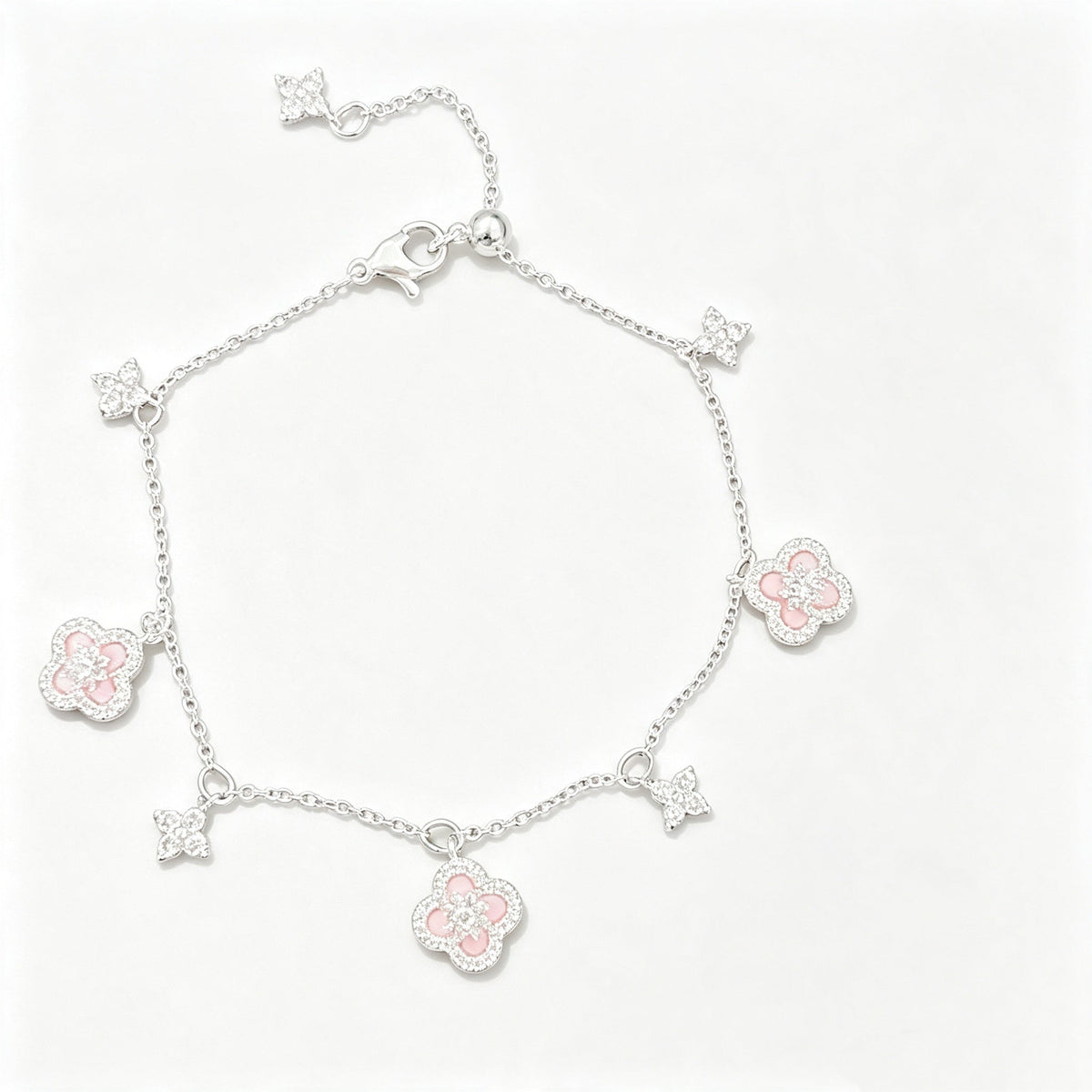Pink Clover Jewelry Set
