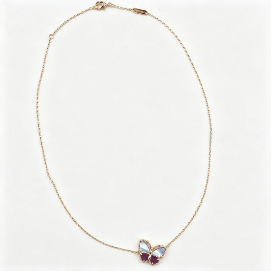 Purple Butterfly Mother-of-Pearl Jewelry Set