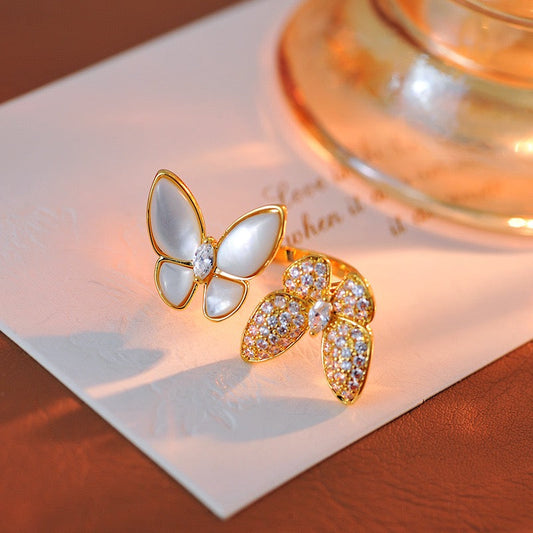 Mother-of-Pearl Butterfly Ring