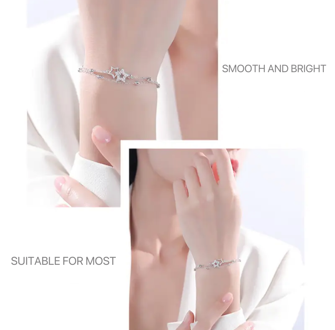 S925 sterling silver starry sky bracelet
