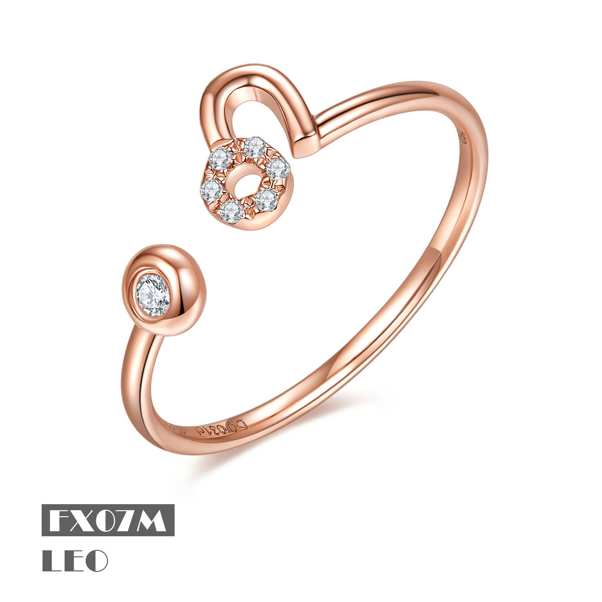 Zodiac 925 sterling silver moissanite ring