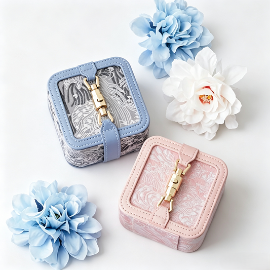 Embroidered Travel Jewelry Box