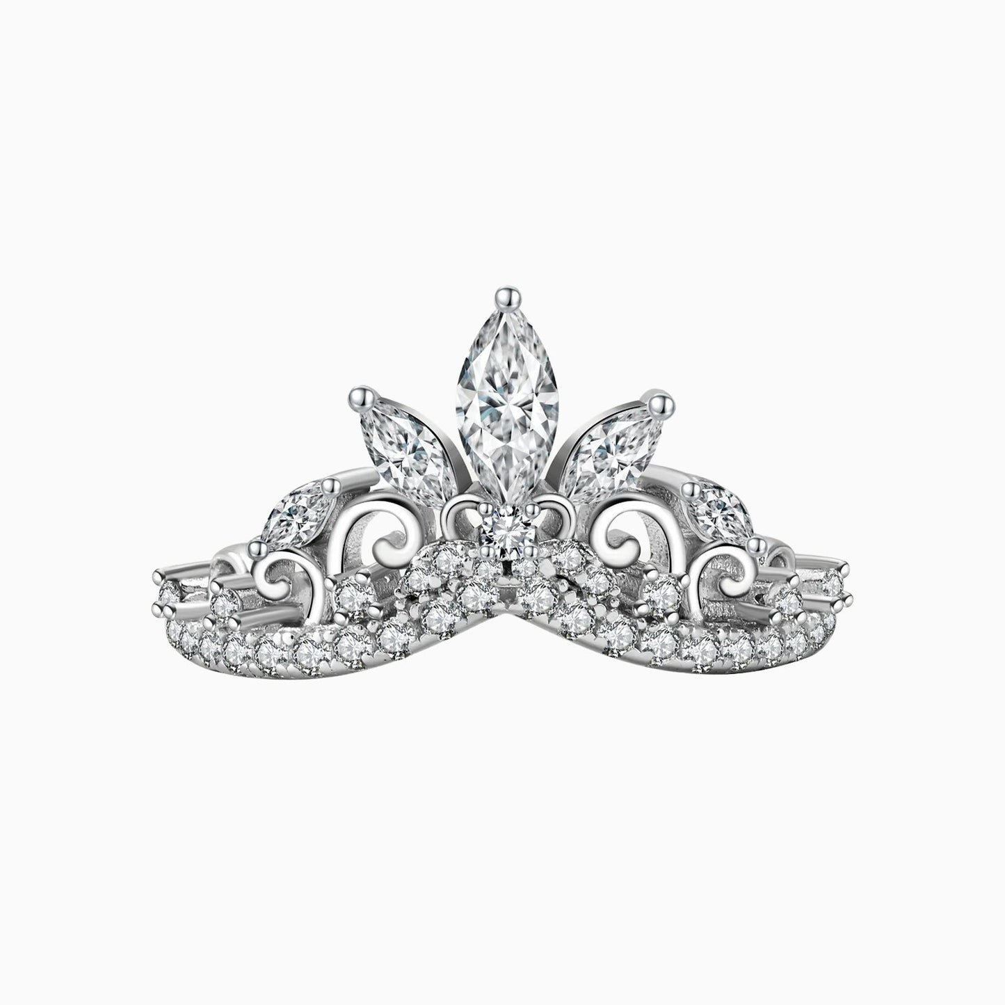 “TIARA” WISHBONE STERLING SILVER RING