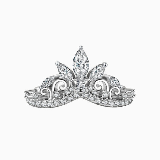 “TIARA” WISHBONE STERLING SILVER RING