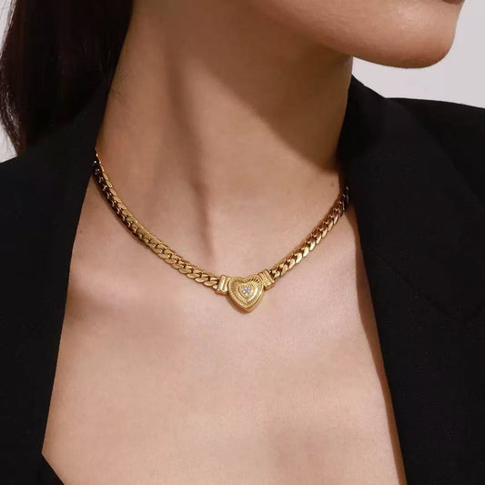 Heavy Style Love Heart Necklace