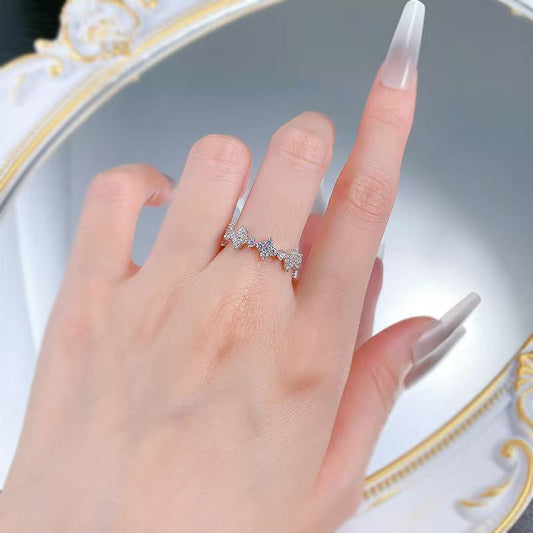 SYH S925 Sterling Silver Ring Set with 5A Zircon