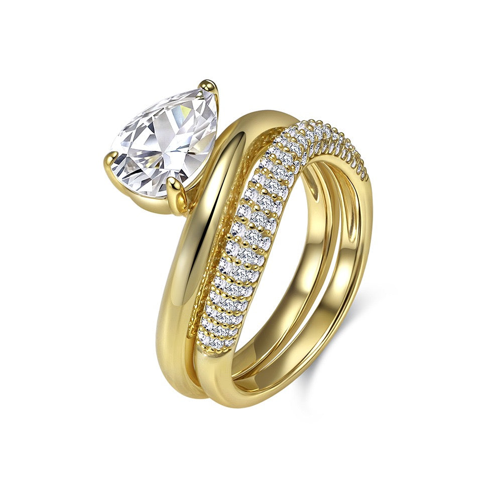 Stacking radiant rings S925