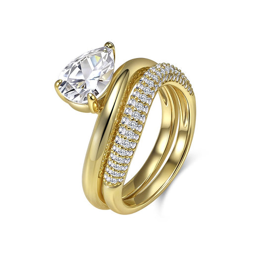 Stacking radiant rings S925