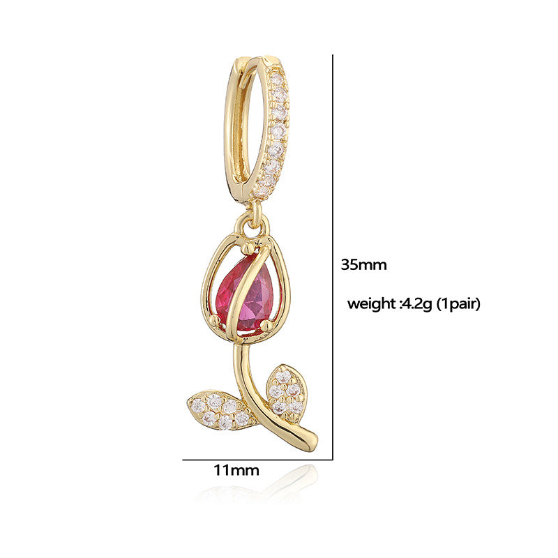 Tulip Zircon Jewelry Set
