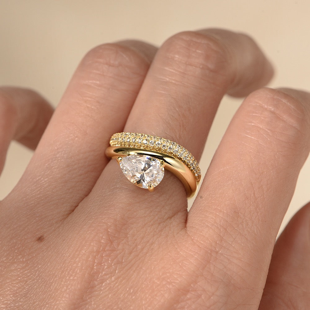 Stacking radiant rings S925