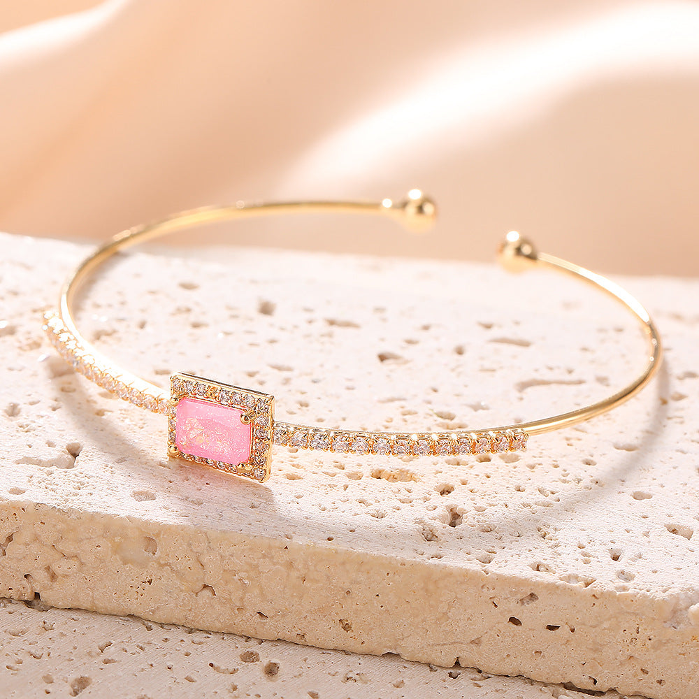 Rose zircon bracelet