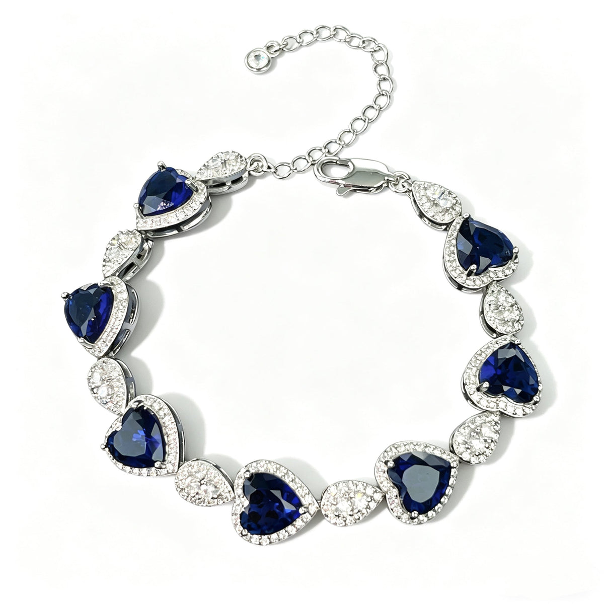 Sapphire Blue Heart Bracelet