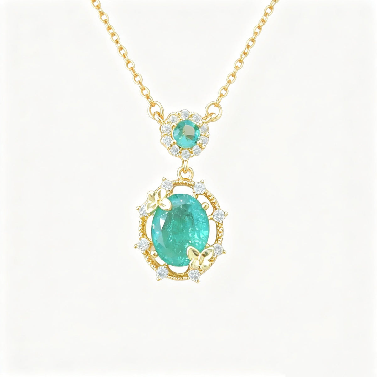 Lake Blue Butterfly Jewelry Set