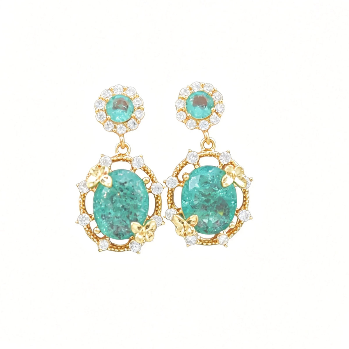 Lake Blue Butterfly Jewelry Set
