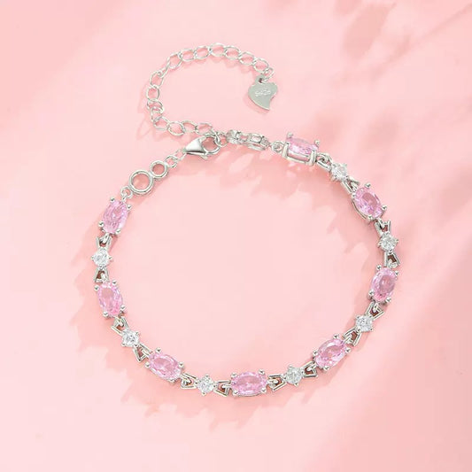 Natural Pink Opal Bow Bracelet