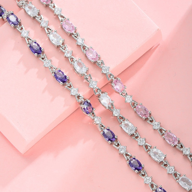Natural Pink Opal Bow Bracelet