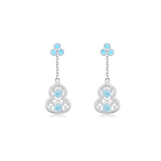 Gradient Blue Flower Jewelry Set