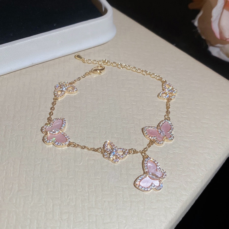 Zircon Butterfly Bracelet