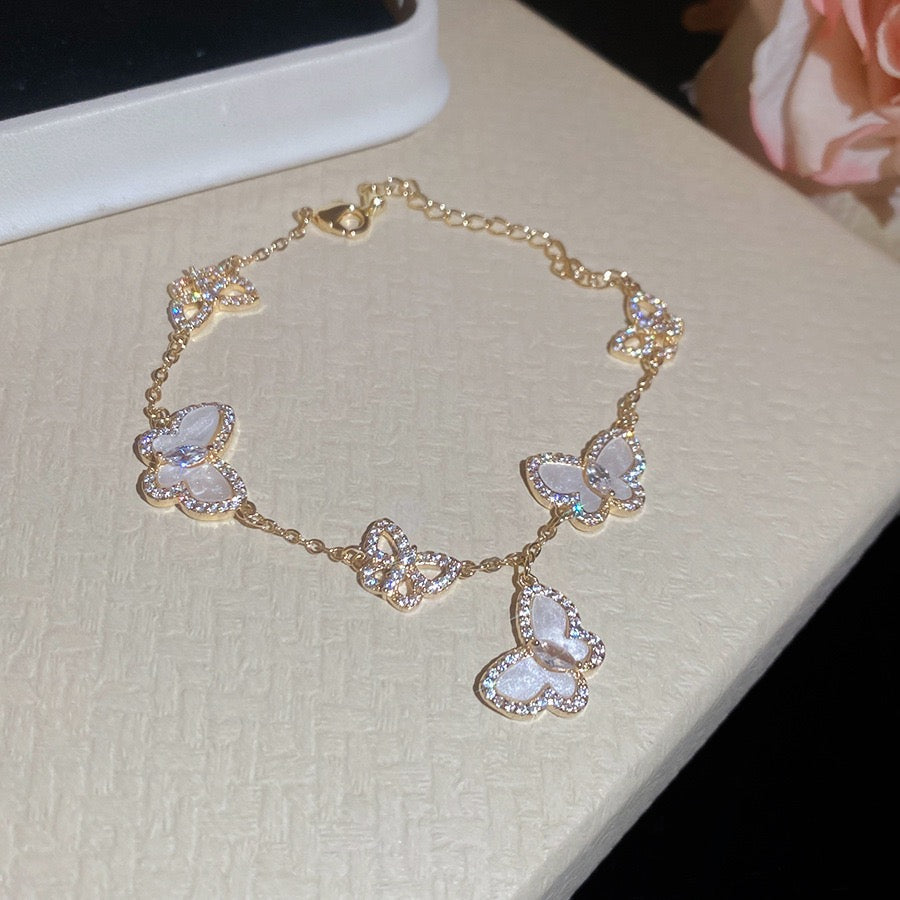 Zircon Butterfly Bracelet