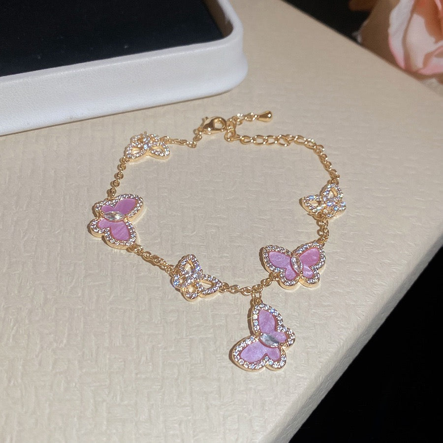 Zircon Butterfly Bracelet