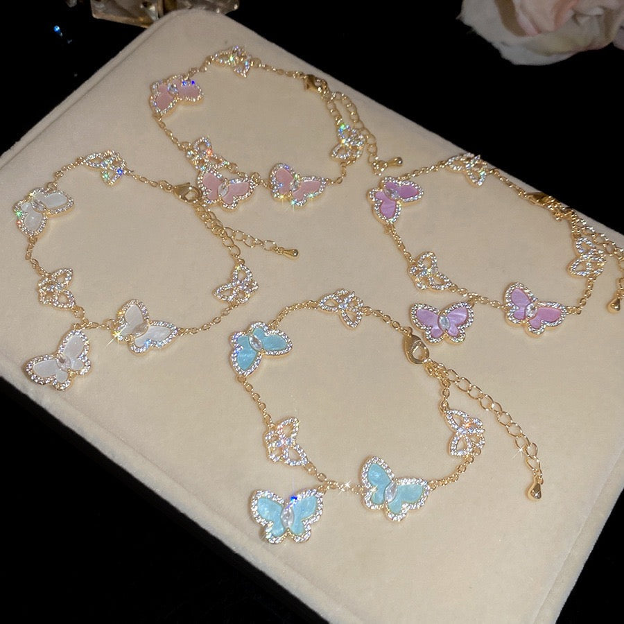 Zircon Butterfly Bracelet