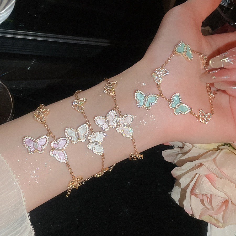 Zircon Butterfly Bracelet