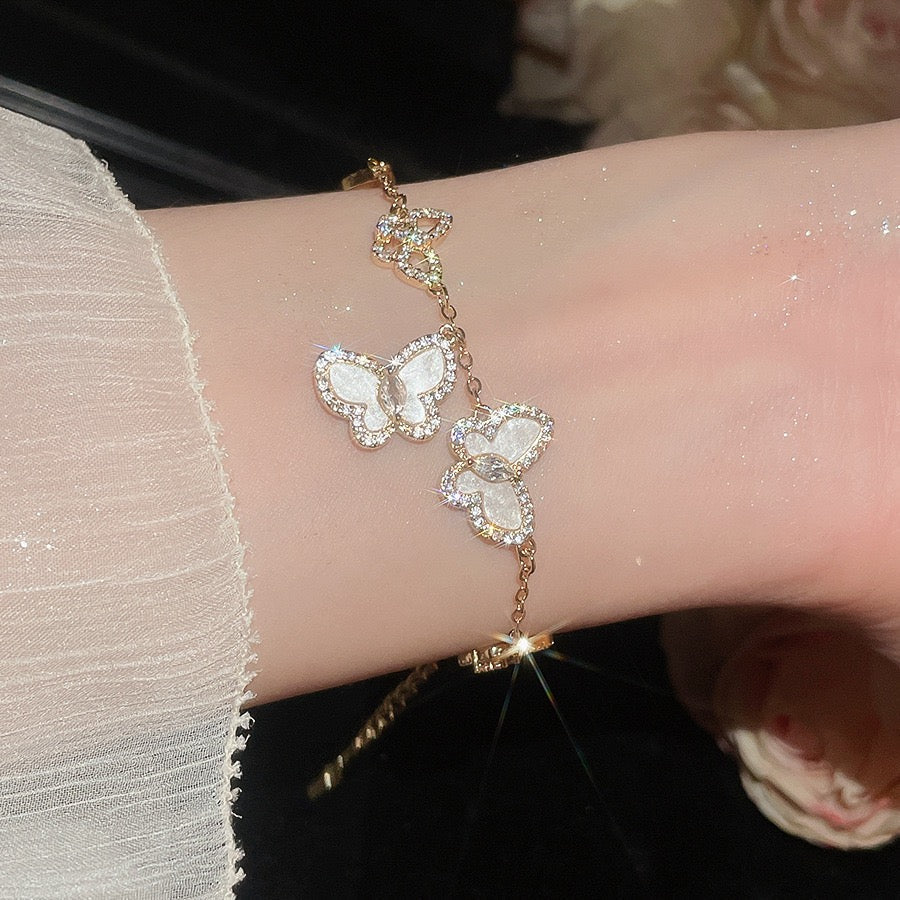Zircon Butterfly Bracelet