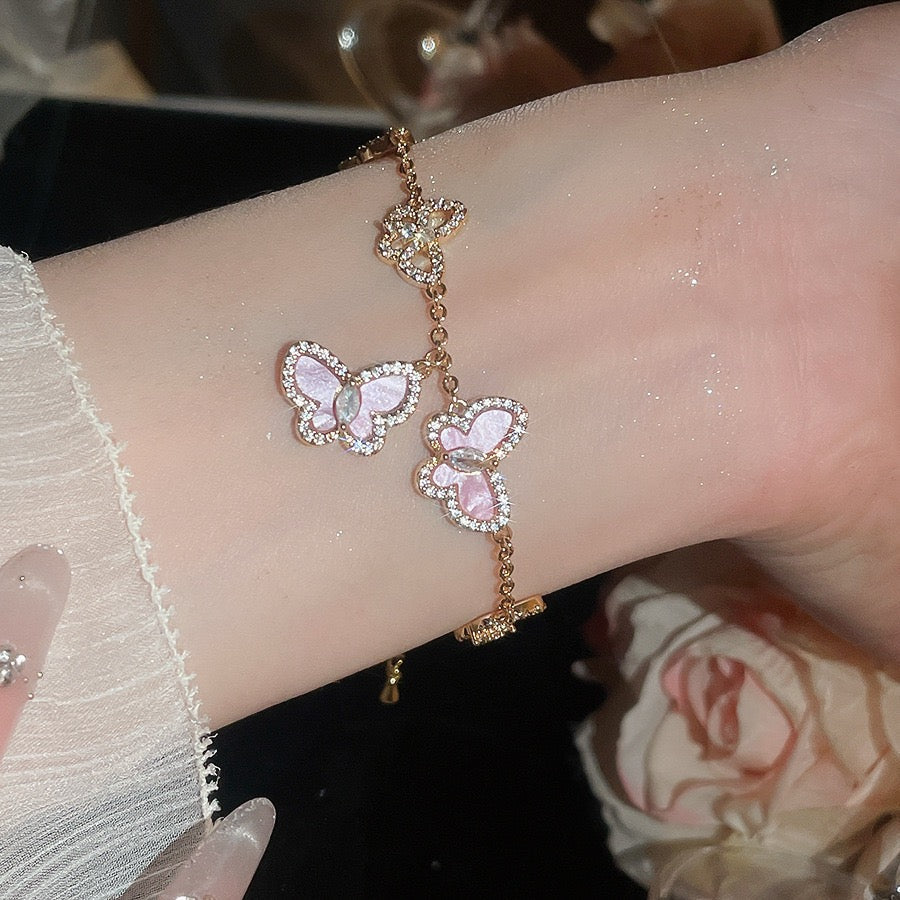Zircon Butterfly Bracelet