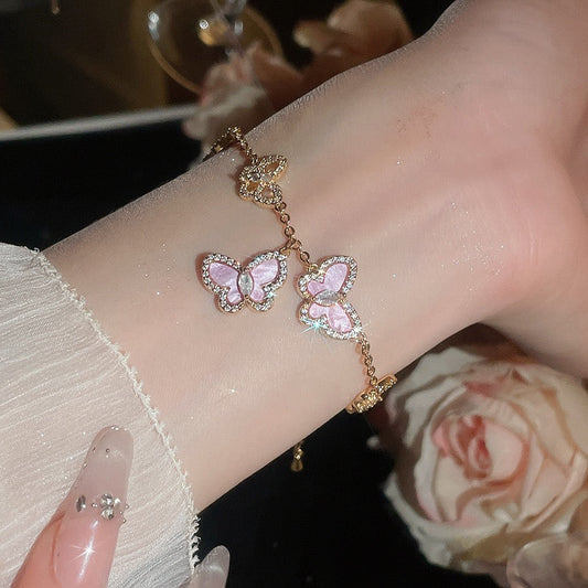 Zircon Butterfly Bracelet