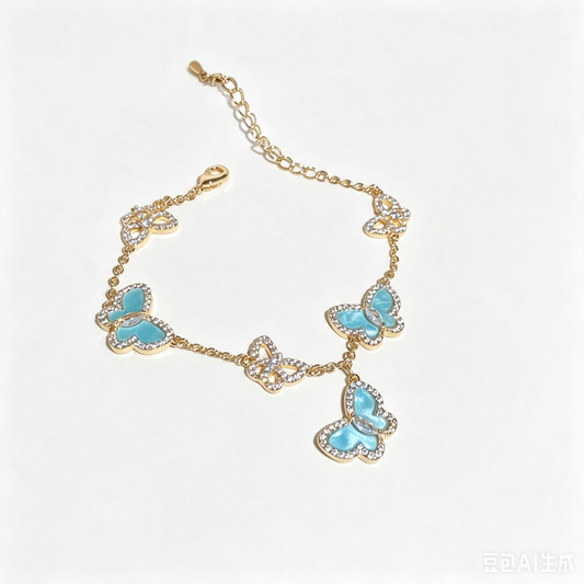 Zircon Butterfly Bracelet