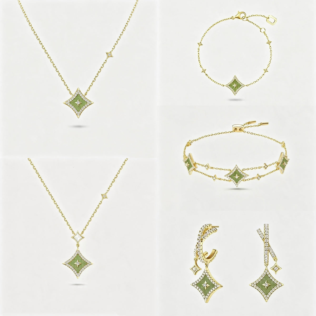 Shell Star Zircon Jewelry Set