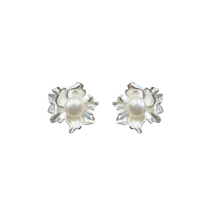 S925 Sterling Silver Pure White Jasmine Earrings
