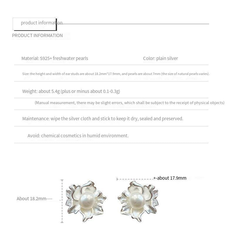 S925 Sterling Silver Pure White Jasmine Earrings