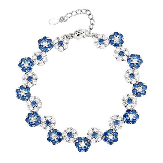 Zircon Flower Bracelet Necklaces suit