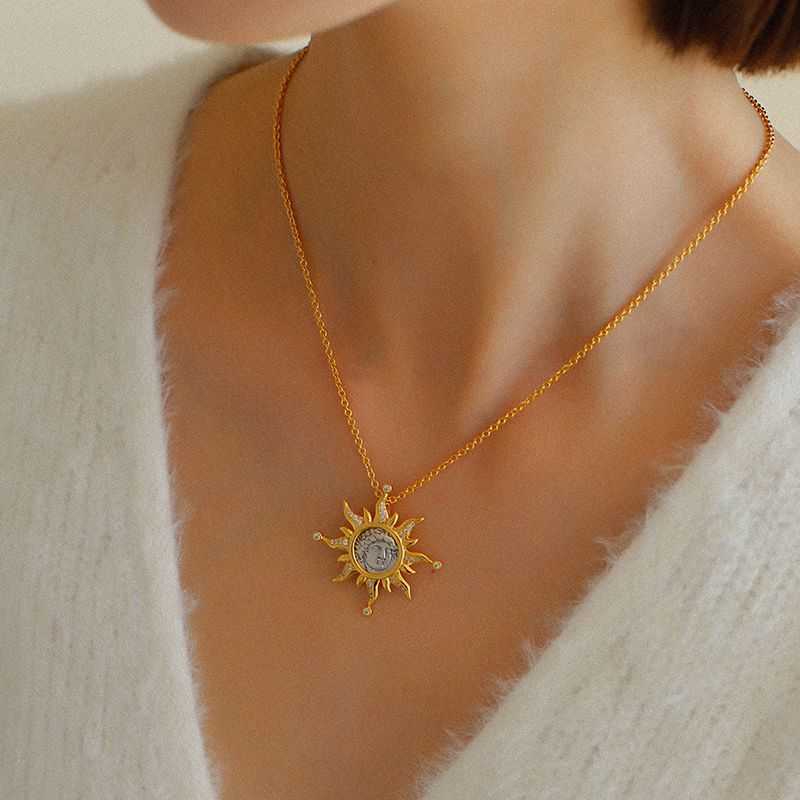 Apollo Silver Coin Necklace Earrings Jewelry Set