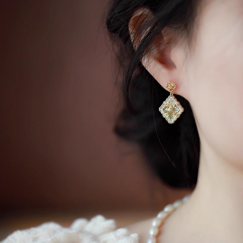 Double-sided Four-leaf Clover Earrings