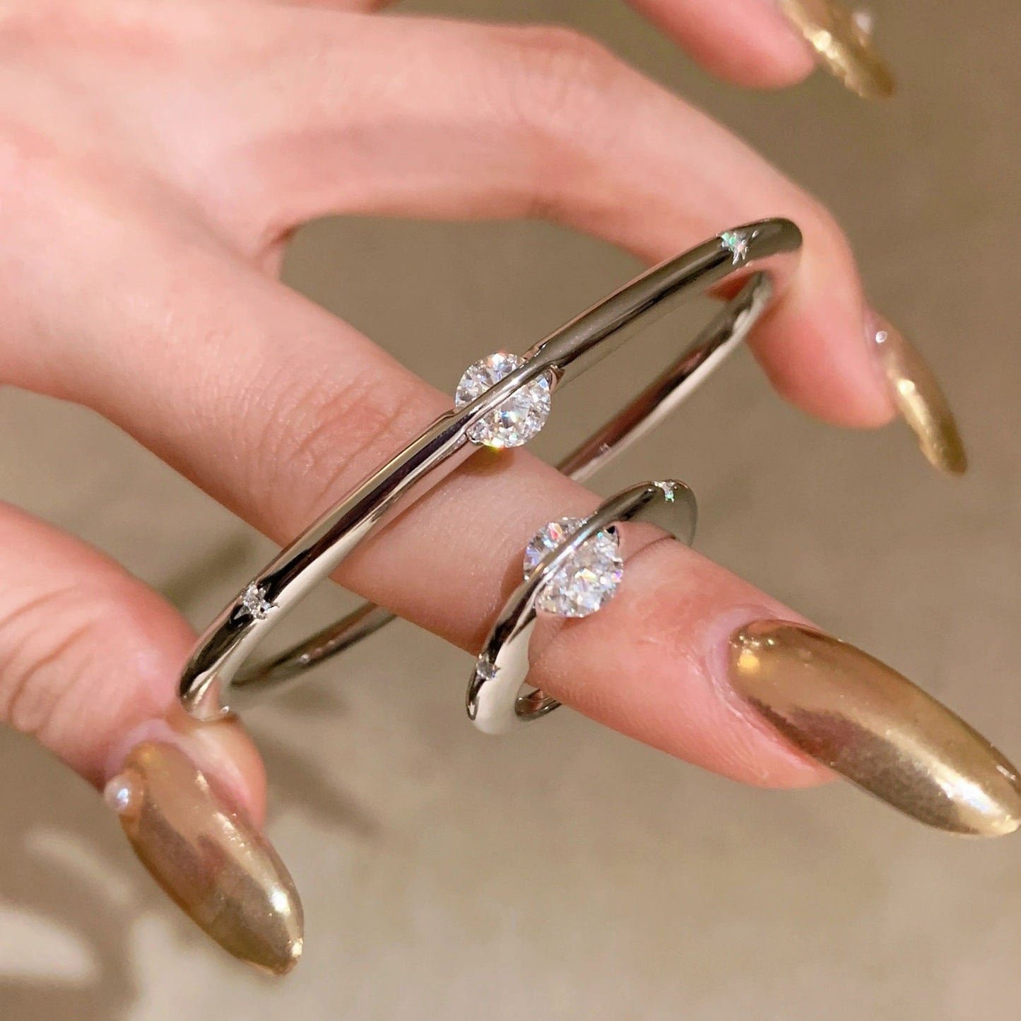 S925 sterling silver around the planet universe star rotation bracelet