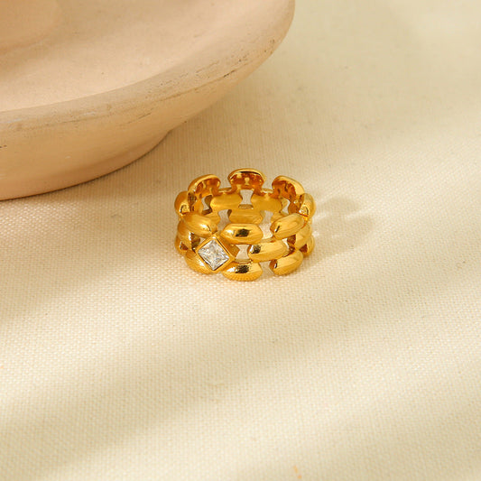 18K Gold Plated Open Ring