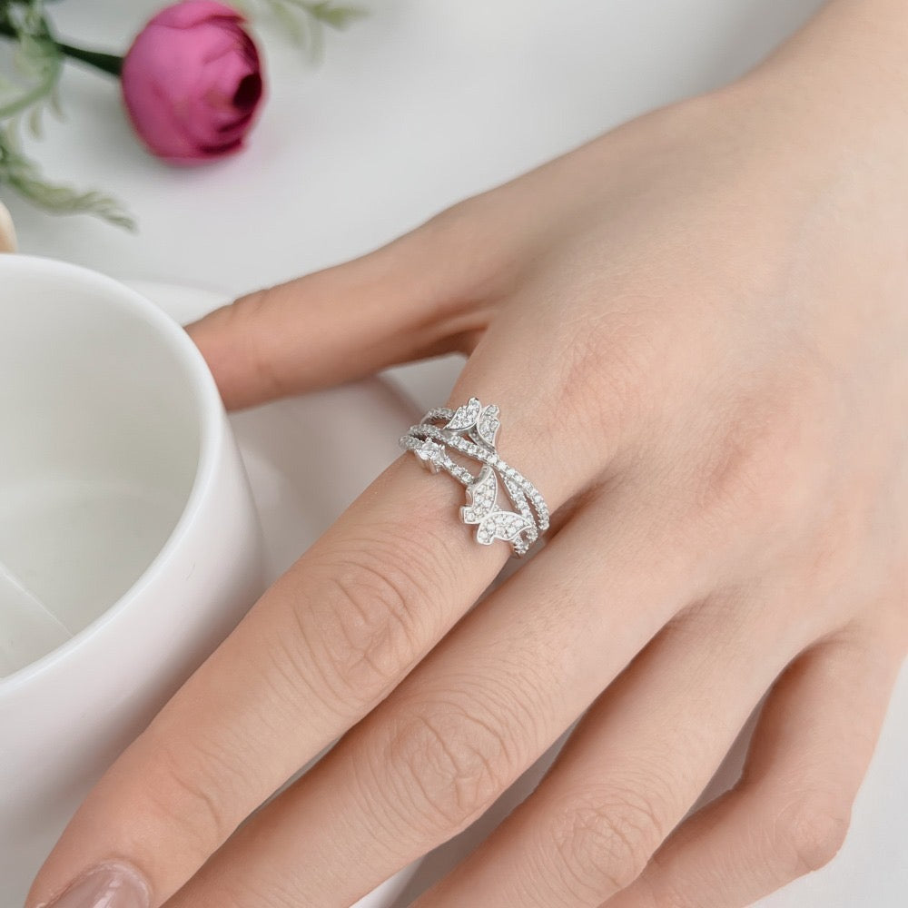 Butterfly Silver Ring Collection