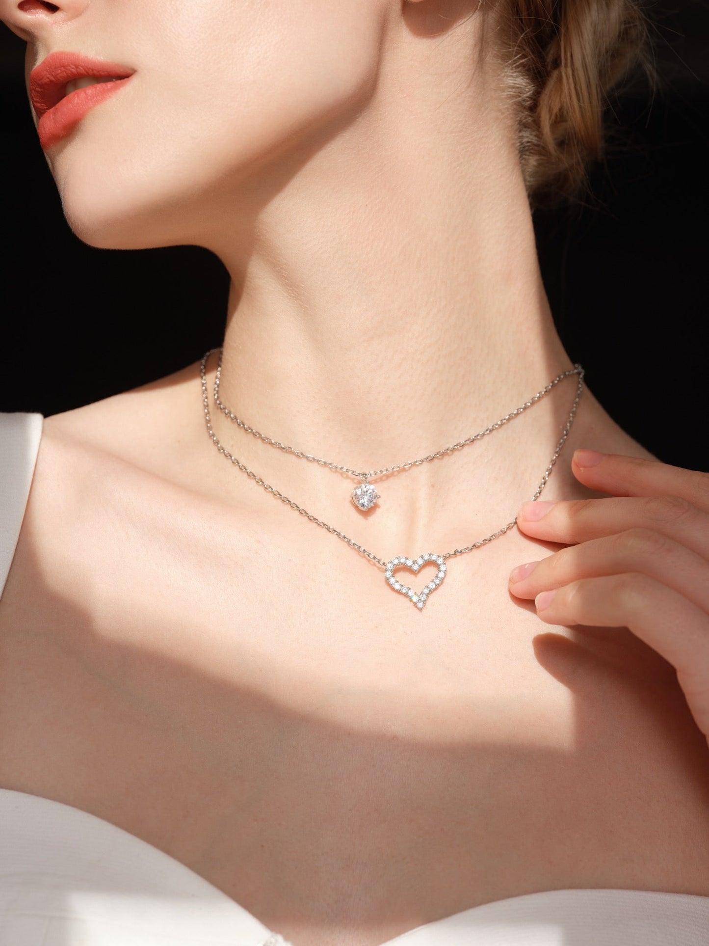 PEACH NECKLACE SET