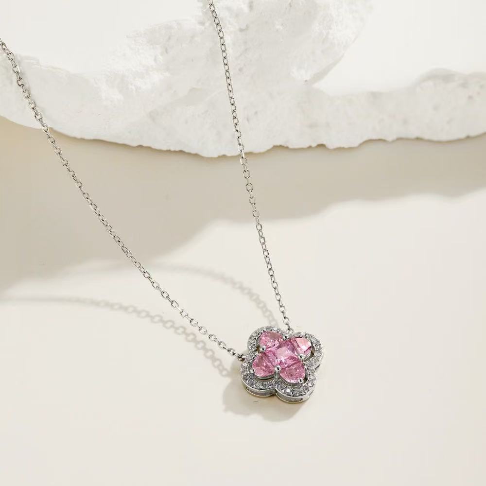 Pink Four-leaf Clover SET