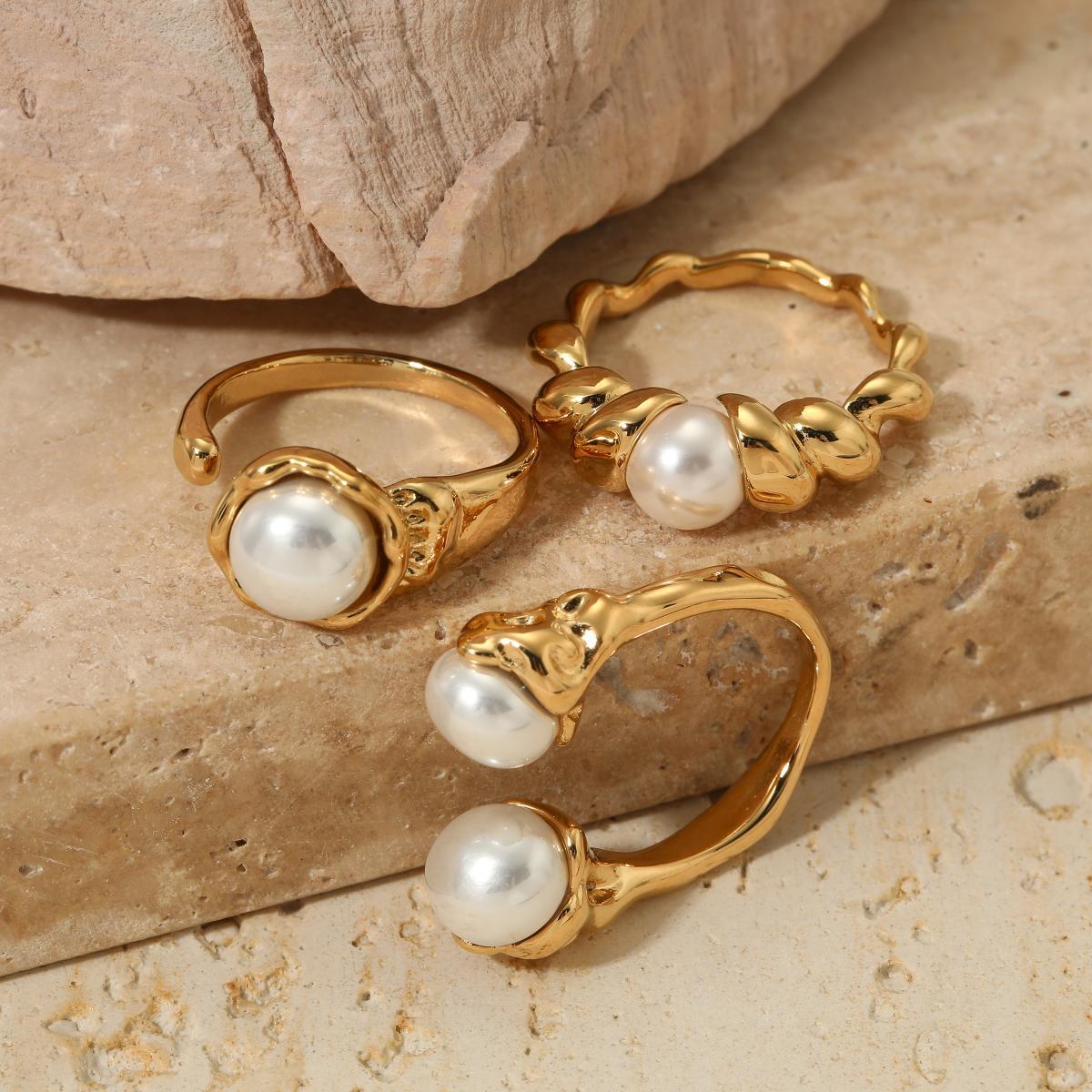 Steel Bead Rings Stainless steel shell bead set ring – ABB JEWELRY
